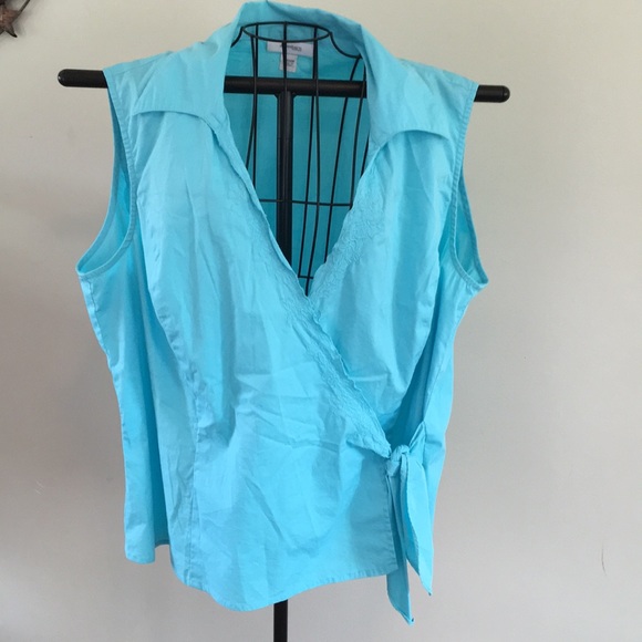 Dress Barn Tops - DRESS BARN Beautiful blue wrap top 18/20